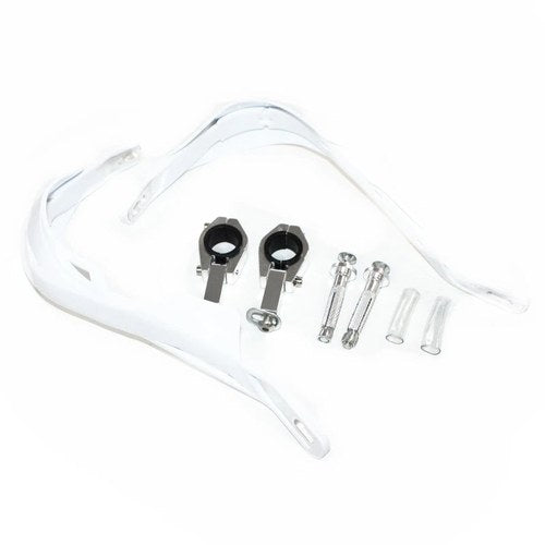 White Alloy Heavy Duty 28mm Handle Bar Hand Guard Pit Pro Trail Quad Dirt Bike