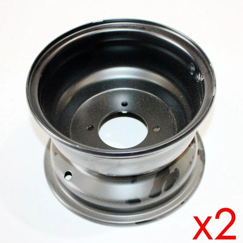 2X Black 19X7.00 - 8 8“ Inch 4 Stud Front Wheel Rim (PB02-D) Quad Dirt Bike A...
