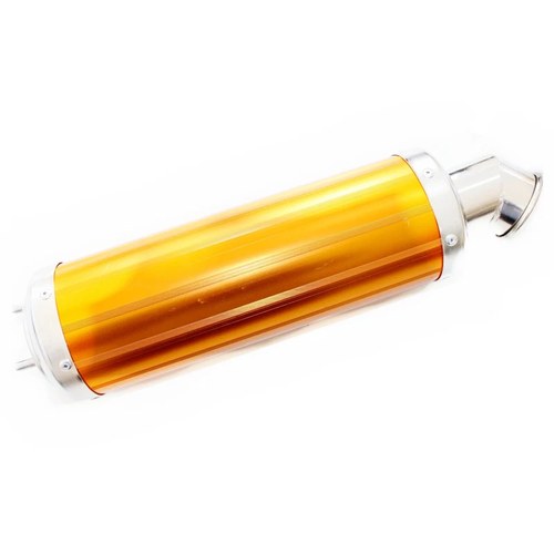 460mm Gold Alloy Exhaust Muffler+ Clamp 150cc 250cc Pit Quad Dirt Bike ATV Buggy