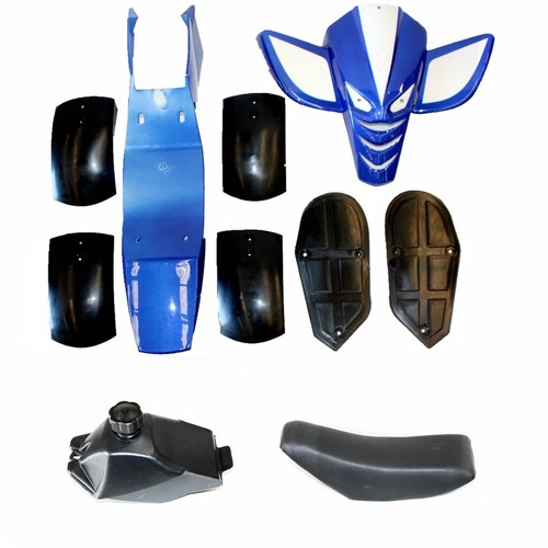 Blue Plastics Fairing Fuel Tank Seat Mud Guard Foot Rest 49cc Quad Dirt Bike ATV