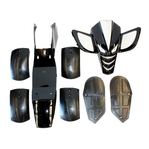 Black Plastics Fairing Guards Mud Guard Foot Rest 49cc Mini Quad Dirt Bike ATV