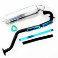 Exhaust Pipe + Silver Alloy Muffler 150cc 200cc 250cc Quad Dirt Bike ATV Buggy