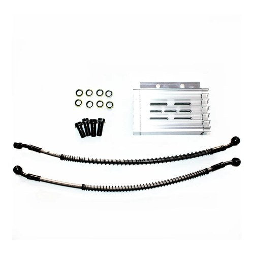 Silver CNC Engine Oil Cooler Kit Radiator 140cc 150cc Pit Pro Trail Dirt Bike