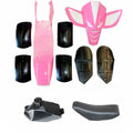 Pink Plastic Fairing Fuel Tank Seat Mud Guard Foot Rest 49cc Quad Dirt Bike ATV
