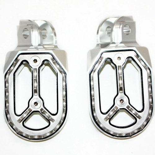 CNC Silver Stainless Footpeg Foot Pegs Rest Pedal FX205 65SX MX Motorcycle Bike