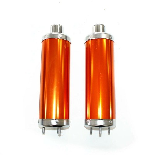 310mm Twin Exhaust Gold Alloy Mufflers 110cc 125cc Quad Dirt Bike ATV Dune Buggy