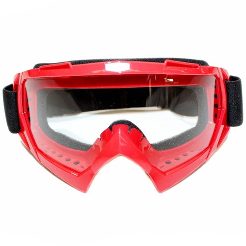 Clear Red Motocross Motorbike MX goggles anti-fog UV protection dirt pit bike