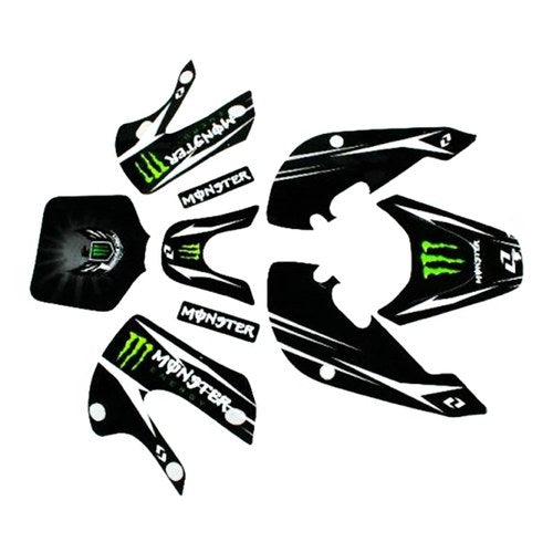 Monster Decals Graphic Stickers Kit KLX110 Style Fairing Pit Pro Dirt Bike