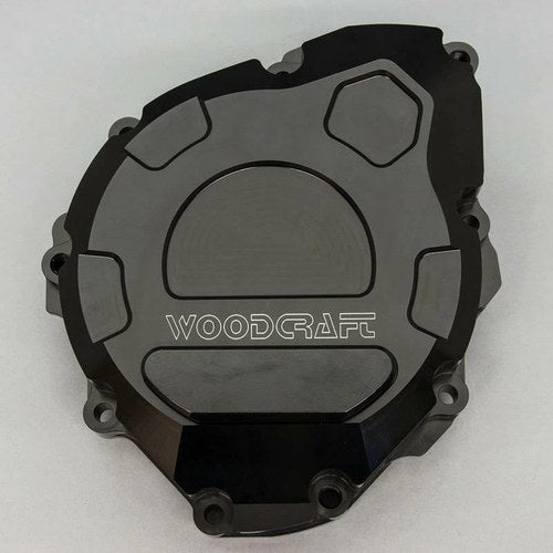 Suzuki 1999-2020 Hayabusa Woodcraft Left Side Engine Stator Cover - Black Plate