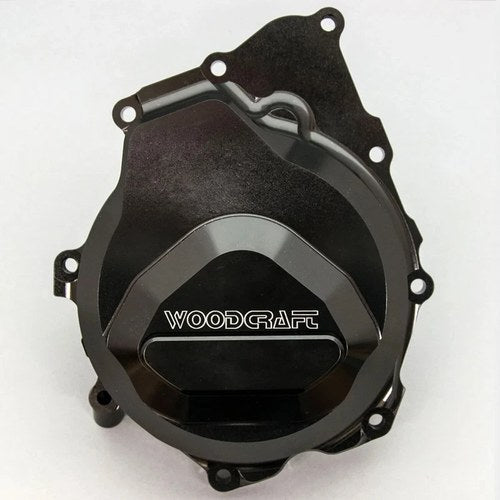 Yamaha R6 2006-2025 Woodcraft Racing Left Side Engine Stator Cover - Black Plate