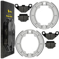 Front Brake Pads and Rear Brake Shoes For Kawasaki KLF300B Bayou 300 1988-2004