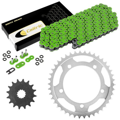 Green O-Ring Drive Chain & Sprockets Kit for Suzuki GSX-R1000 GSXR1000 2001-06