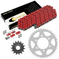 Red O-Ring Drive Chain & Sprockets Kit for Kawasaki ZX600 Ninja ZX6R 1998-2002