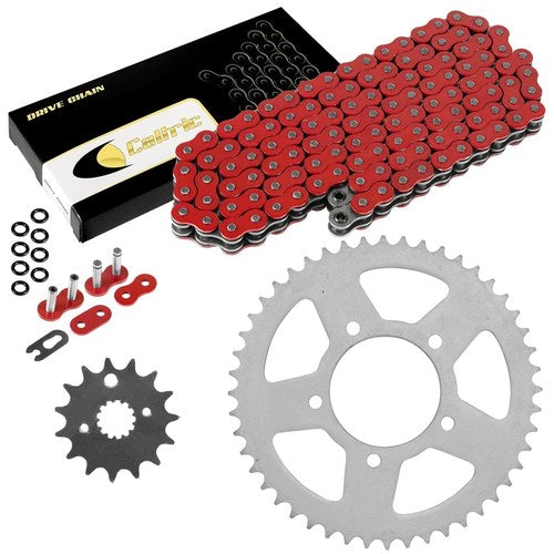 Red O-Ring Drive Chain & Sprockets Kit for Suzuki GSF600 Bandit E3 1995-1999