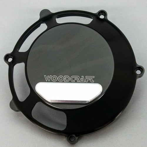 Ducati 2009-2011 1198 Woodcraft Engine Clutch Cover Protector - Silver Plate