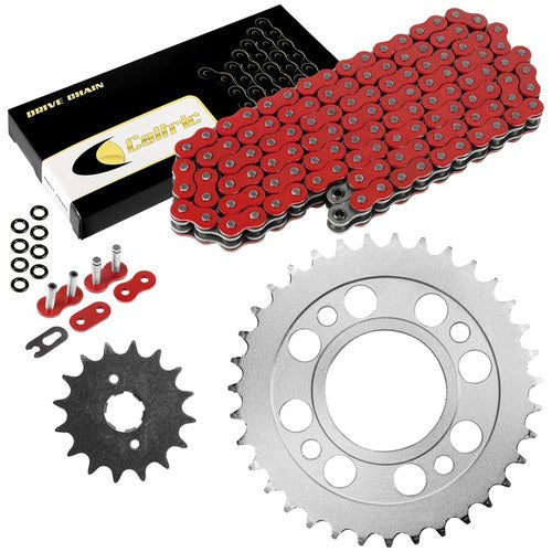 Red O-Ring Drive Chain & Sprockets Kit for Honda CM400A CM400C CM400E CM400T