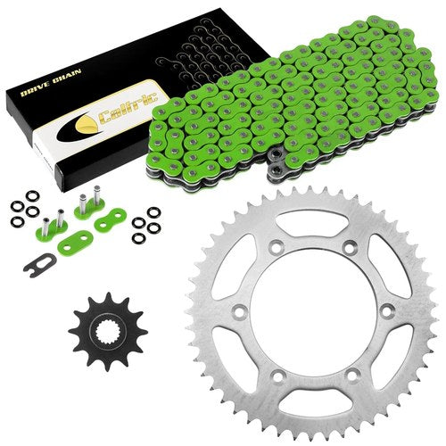 Green O-Ring Drive Chain & Sprocket Kit for Suzuki RM125 1985 1992-1996 2000-04