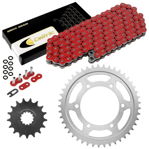 Red O-Ring Drive Chain & Sprocket Kit for Yamaha R1 YZF-R1 2004-2008