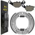 Front Brake Pads and Rear Brake Shoes for Suzuki DR-Z125L DRZ125L 2003-2019
