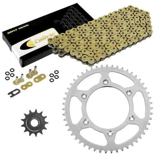 Gold O-Ring Drive Chain & Sprocket Kit for Honda CR125R 1987-2003