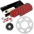 Caltric Red O-Ring Drive Chain and Sprockets Kit for Kawasaki ZX1000 Ninja ZX10R