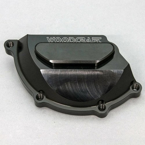 BMW 2014-2020 S1000R Woodcraft Lhs Stator Engine Cover Protector - Black Plate