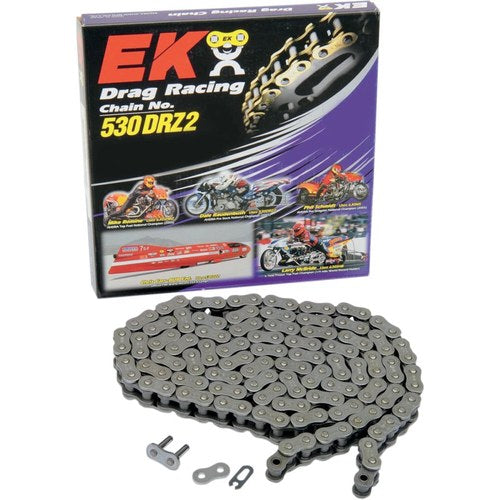EK Chains 530 DR2 Drag Racing Series Non-Sealed Chain (Chrome) 150 Links