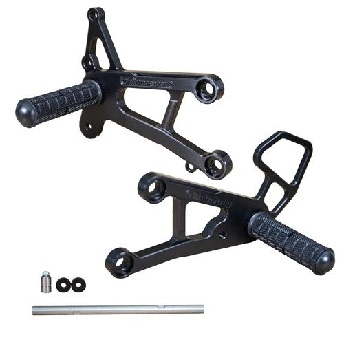 Kawasaki 2006-2010 ZX10R Woodcraft Racing Rearsets / Footpegs - Standard Kit