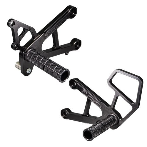 Kawasaki 2007-2008 ZX6R Woodcraft Racing Rearsets / Footpegs - Standard Kit