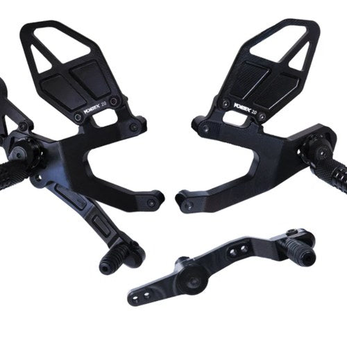 BMW S1000RR / 1000 HP4 Vortex Racing RS184K Rearsets Version 2 Black 2015-2018