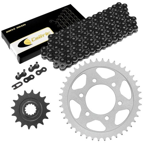 Black Drive Chain And Sprocket Kit for Kawasaki ZR1000A Z1000 2003-2006