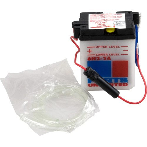Parts Unlimited 6V Conventional Battery #6N2-2A (R6N2-2A)