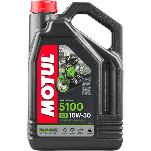 Motul 5100 4T Semi-Synthetic 4-Stroke Motor Oil | 10W-50 | 4 Liter | 104076