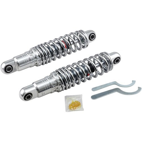 Drag Specialties Adjustable Heavy-Duty Shocks | Chrome | 12" | C160162H