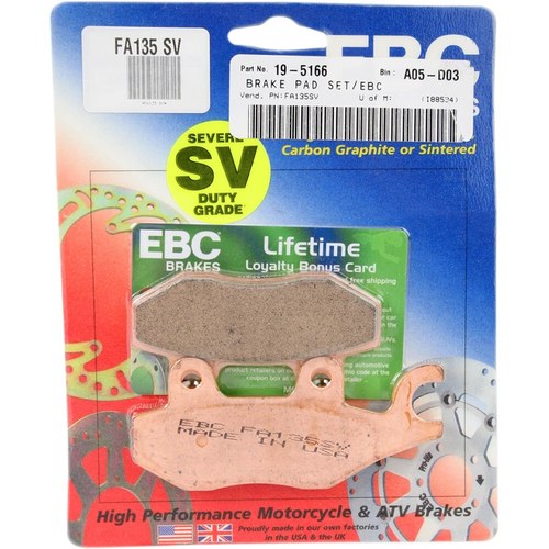 Ebc SV Series Severe Duty Brake Pads / One Pair (FA135SV)