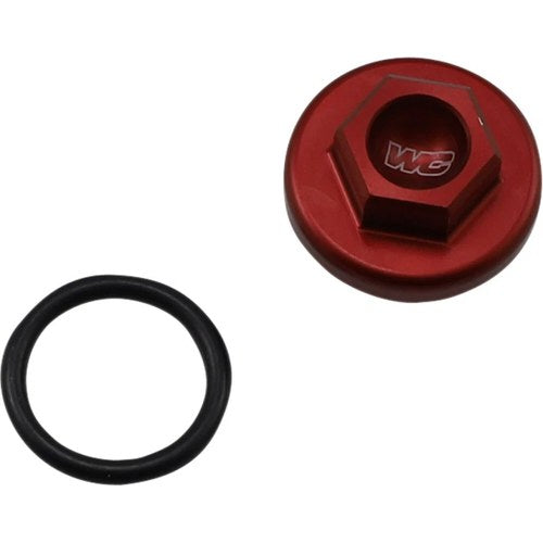 Works Connection Aluminum Oil Filler Plug for Kawasaki/Suzuki (Red) 24-190