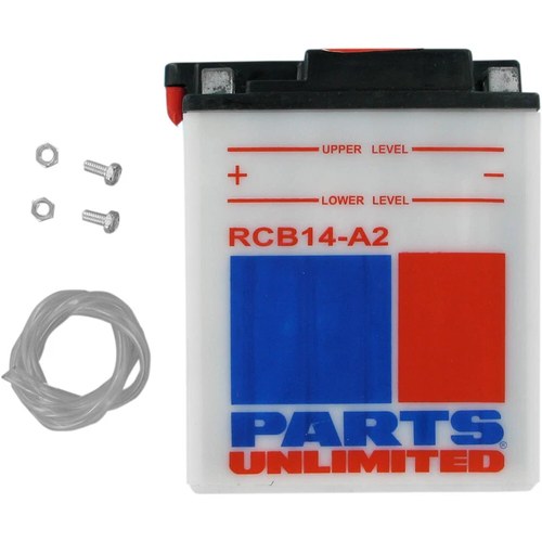 Parts Unlimited 12V Heavy-Duty Battery YB14-A2 (RCB14-A2)
