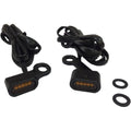 Drag Specialties LED Handlebar Marker Lights (Black w/ Amber Lens)