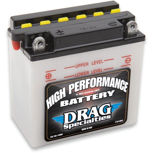 Drag Specialties 12V Conventional Battery (Cross Ref 12N7-4A) 2113-0007