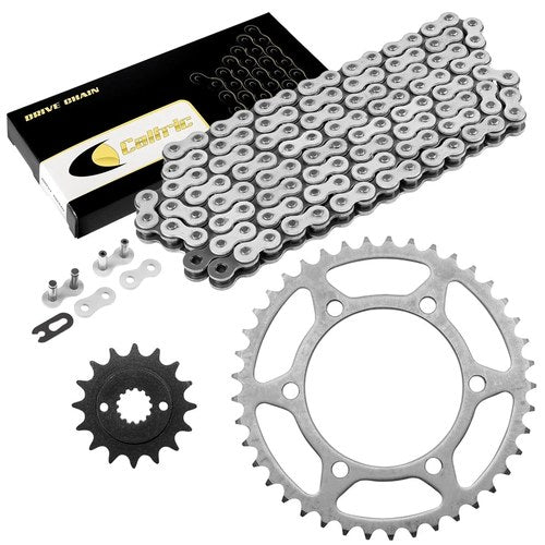 Drive Chain & Sprockets Kit for Kawasaki EX500 Ninja 500R 1994 1995 1996-2009