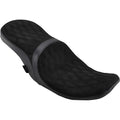 Drag Specialties Low Touring Seat, Diamond, Razorback Tanks (Black) 0801-1076