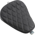 Drag Specialties Bobber Solo Seat - Double Diamond - XL (Black/Silver) 0804-0740