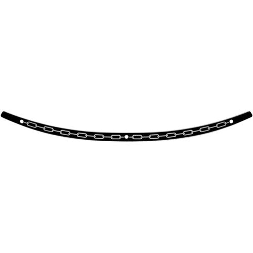 Memphis Shades Windshield Trim - Chain - Flh '96-'13 (Black / Chrome) MEB0944