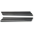 Joker Machine Saddlebag Hinge Inserts - Finned (Black / Silver) Pair | 04-501-2