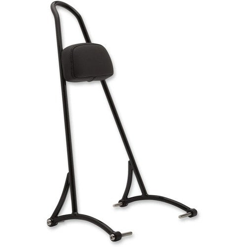 Burly Brand Sissy Bar w/ Backrest Pad (Black Powder-Coated) Tall | B13-1503B