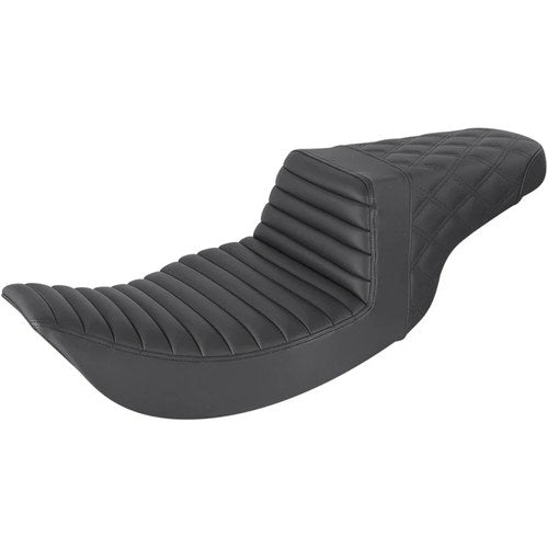Saddlemen Step Up 2-Up Seat, Tuck and Roll/Lattice Stitched (Black) 897-06-176