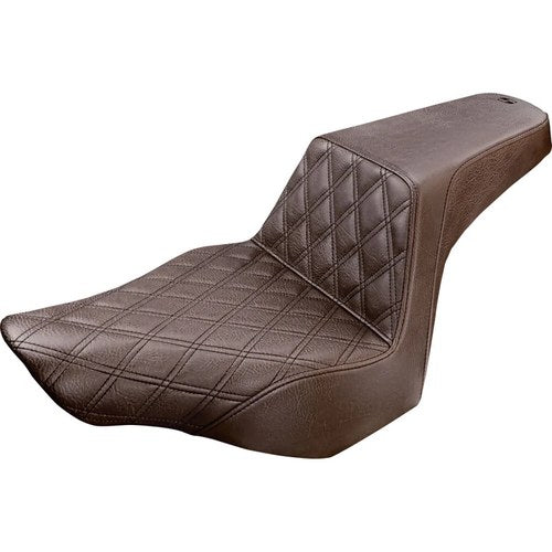 Saddlemen Step Up 2-Up Seat - Driver Diamond - Fxsb (Brown) 813-27-172BR
