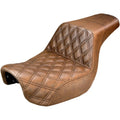 Saddlemen Step Up 2-Up Seat - Lattice Stitched - Fxd (Brown) 806-04-172BR