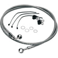 Drag Specialties Front Brake Line - Clear-Coated Stainless Steel | 640115