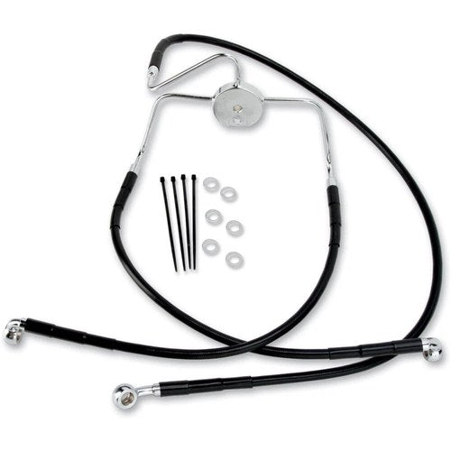 Drag Specialties Front Brake Line FLHR94-07 Black | 644410-BLK